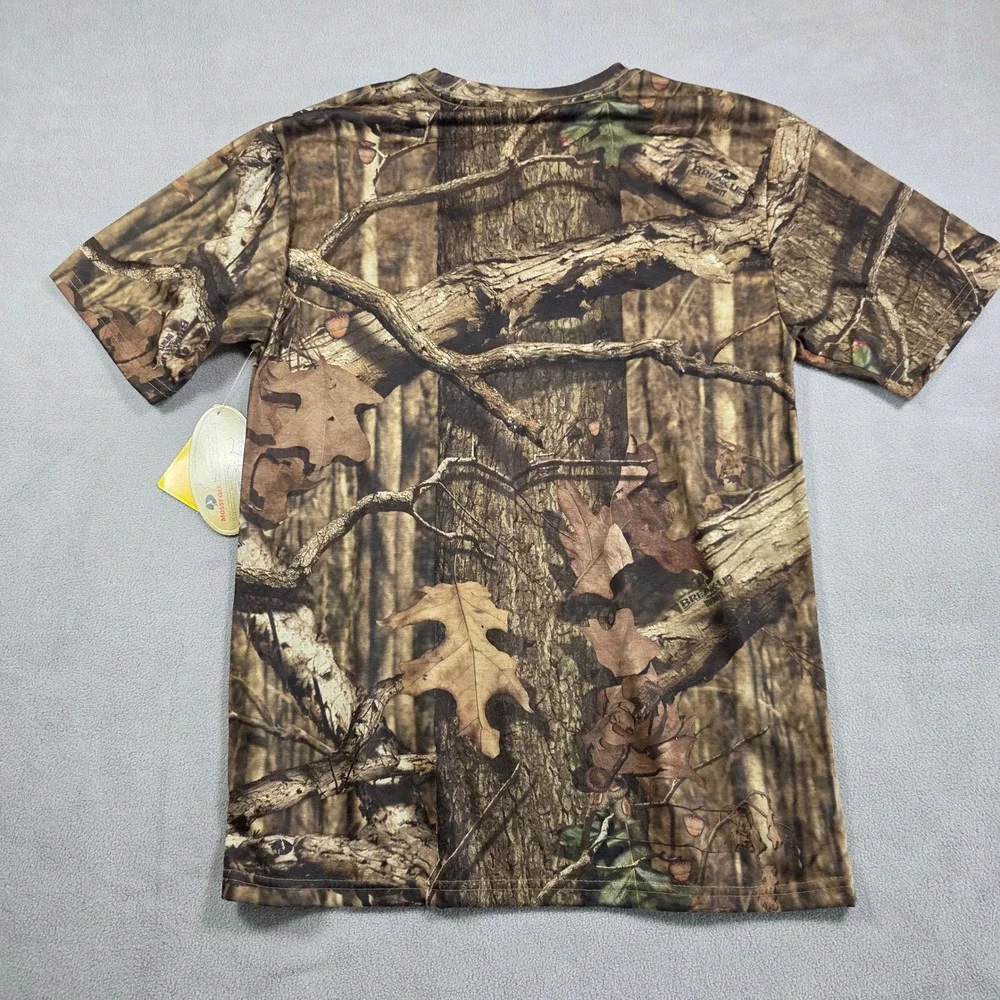 Mossy Oak T-Shirt Men Small Camo Break-Up Infinity Wicking Camouflage